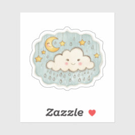 月と星の天雨の夜 シール