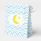 月と星の好意ボックス – 青と黄色 フェイバーボックス (裏面サイド)