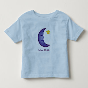 月と星の幼児Tシャツ トドラーTシャツ