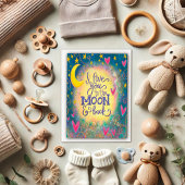 月と星の愛のカード 可愛い カード