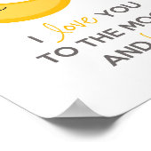 月と星の愛のポスター（ベビー部屋の壁飾り） ポスター (角)