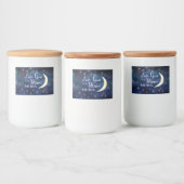 月と星の愛を込めたステッカー フードラベル (ボトル)