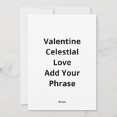 月と星の愛を込めて - バレンタインロマンティック シーズンカード (裏面)