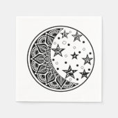 月と星の曼荼羅 スタンダードカクテルナプキン (正面)