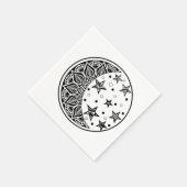 月と星の曼荼羅 スタンダードカクテルナプキン (角)
