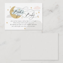 月と星の本のカラフルリクエスト赤ちゃんシャワー エンクロージャーカード