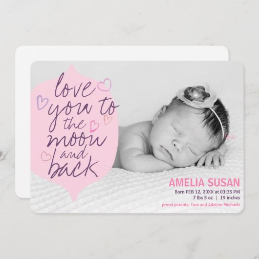 月と星の果てまで愛してるよ 赤い写真の女の子 (正面/裏面)