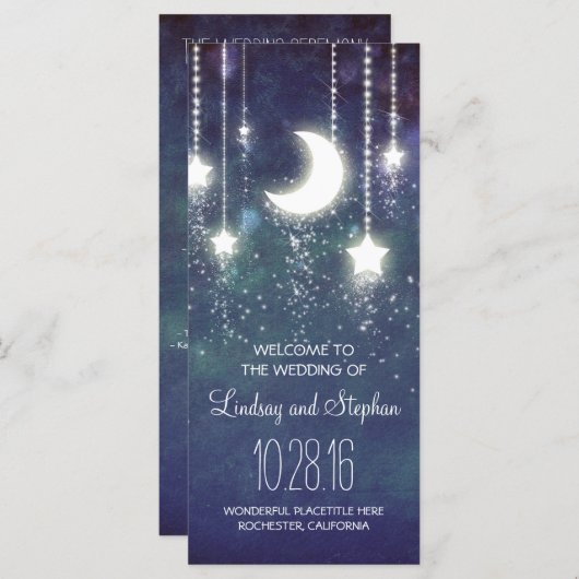 月と星の海軍の結婚式 プログラム (正面/裏面)