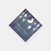 月と星の海軍はロマンチックに魅了 スタンダードカクテルナプキン (角)