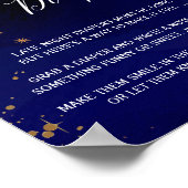 月と星の深夜おむつポスター ポスター (角)