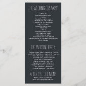 月と星の田舎結婚式 プログラム (裏面)