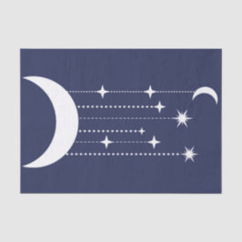 月と星の紫の夜空のビーズ 薄葉紙