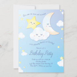 月と星の誕生会で 招待状