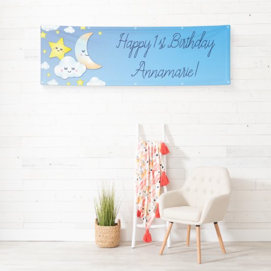 月と星の誕生会で 横断幕 (インサイチュ)