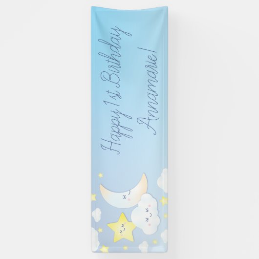 月と星の誕生会で 横断幕 (縦)