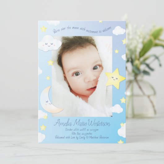 月と星の誕生発表 招待状 (スタンド正面)