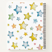 月と星の赤ちゃんシャワーのギフトリストのノート ノートブック (裏面)