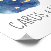 月と星の赤ちゃんシャワーカードとギフトサイン ポスター (角)