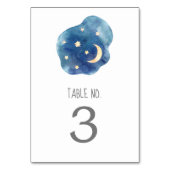 月と星の赤ちゃんシャワーテーブル番号 テーブルナンバー (裏面)