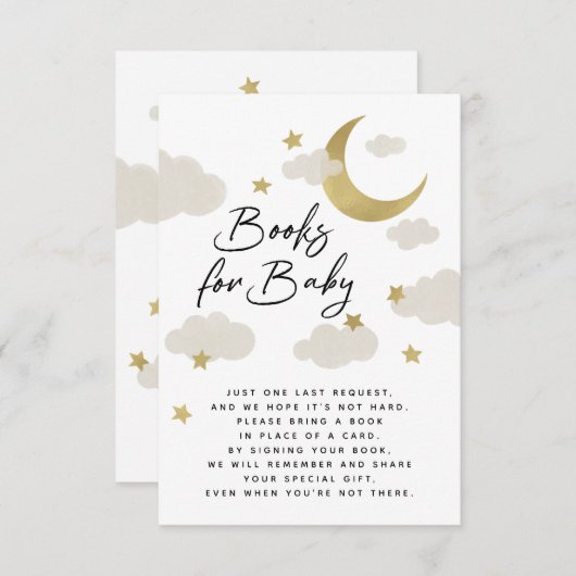 月と星の赤ちゃんシャワーベビー (正面/裏面)