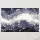 月と星の赤ちゃんシャワー予測文房具 便箋 (裏面)