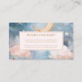 月と星の赤ちゃんシャワー予約 エンクロージャーカード (正面)