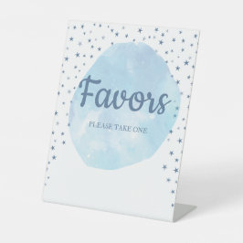 月と星の赤ちゃんシャワー好意サイン 台座サイン