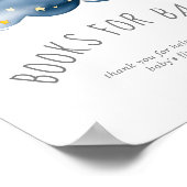 月と星の赤ちゃんシャワー本ベビーの看板 ポスター (角)