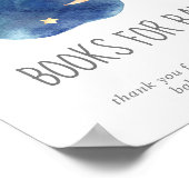 月と星の赤ちゃんシャワー本ベビーの看板 ポスター (角)