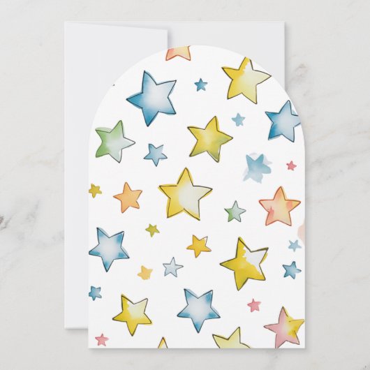 月と星の赤ちゃんシャワー私たちは月の上にいる 招待状 (裏面)