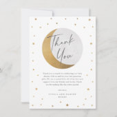 月と星の赤ちゃんシャワー サンキューカード (正面)