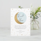 月と星の赤ちゃんシャワー サンキューカード (スタンド正面)