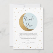 月と星の赤ちゃんシャワー サンキューカード (正面)