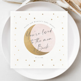 月と星の赤ちゃんシャワー スタンダードカクテルナプキン