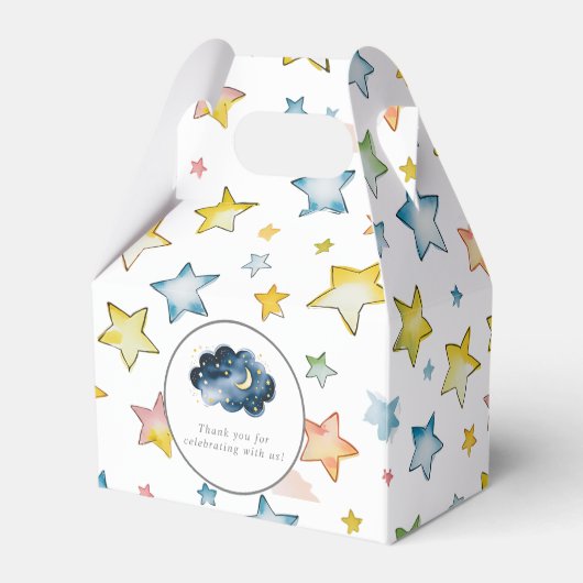 月と星の赤ちゃんシャワー フェイバーボックス (裏面サイド)