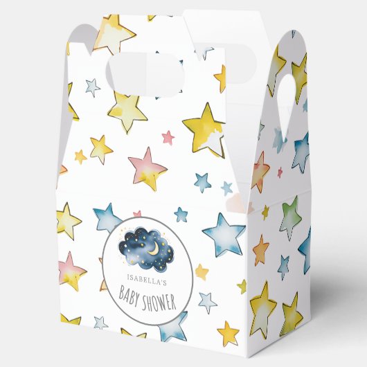 月と星の赤ちゃんシャワー フェイバーボックス (オープン)