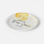 月と星の赤ちゃんシャワー ペーパープレート (アングル)