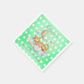 月と星の雲の上で眠る猫 スタンダードカクテルナプキン (角)