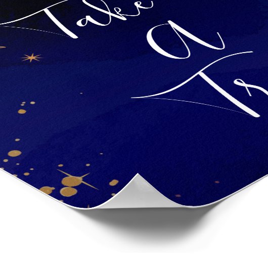 月と星はトリートサインポスターを取る ポスター (角)