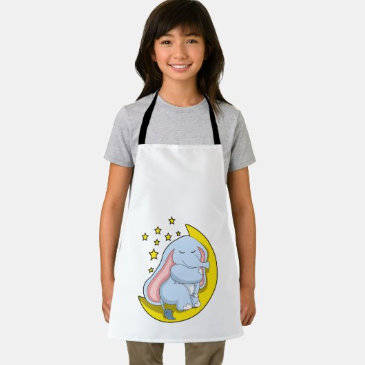 月と星を持つ象 エプロン (インサイチュ)