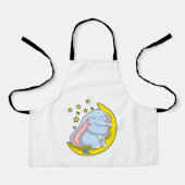 月と星を持つ象 エプロン (正面)