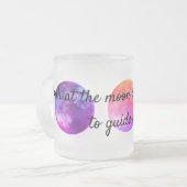 月と星を見てマグカップを導く フロストグラスマグカップ (正面左)