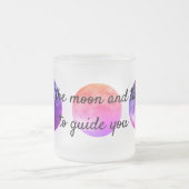 月と星を見てマグカップを導く フロストグラスマグカップ (中央)