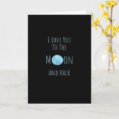 月と星を越えて愛してる クラシックラブ名言 カード (黄色い花)