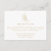 月と星エレガントの金ゴールド結婚披露宴 エンクロージャーカード (正面)