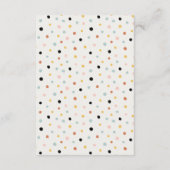 月と星エレファントバニーが赤ちゃんのシャワーを願う エンクロージャーカード (裏面)