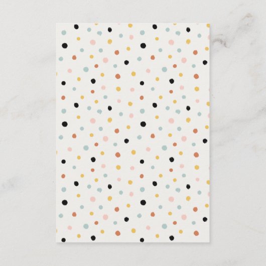 月と星エレファントバニーが赤ちゃんのシャワーを願う エンクロージャーカード (裏面)