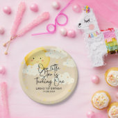 月と星クリーム第1誕生日 ペーパープレート (パーティー)