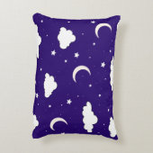 月と星スカイナイトアクセント枕 アクセントクッション (裏面(縦))