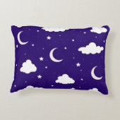 月と星スカイナイトアクセント枕 アクセントクッション (裏面)